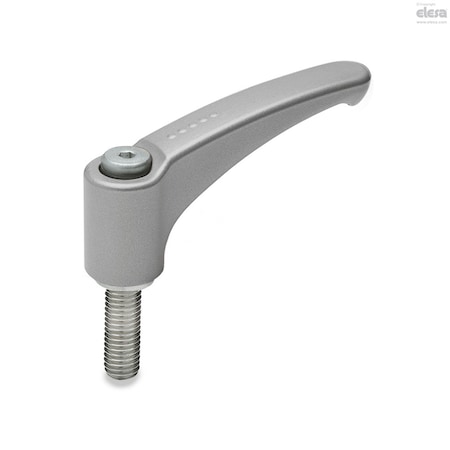 Elesa SS clamping element, threaded screw, ERM.44-SST-1/4-20-157-C8 ERM-SST-p (inch sizes)